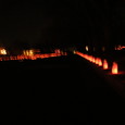 People drive along these displays with their lights out